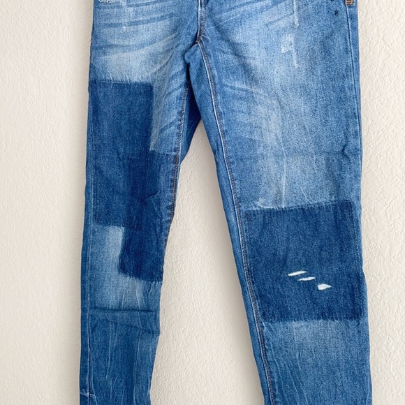 Rewash Classic Karma Rise Patch Distressed Jeans - Picture 3 of 4